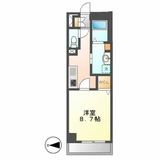 カスタリア新栄Ⅱ【508号室】の間取り
