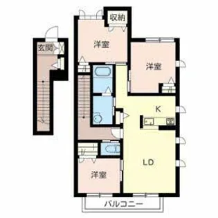 グランドゥール英賀保【B201号室】の間取り