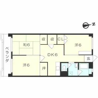 オアシス中井【505号室】の間取り