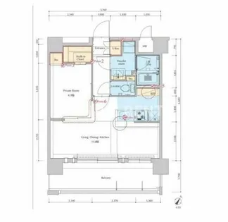 ネストピア博多グランドステージ【8階】の間取り