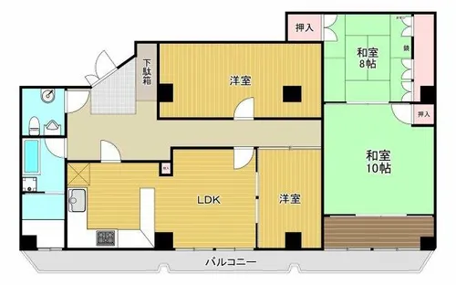 エーワンコーポ【6階】の間取り