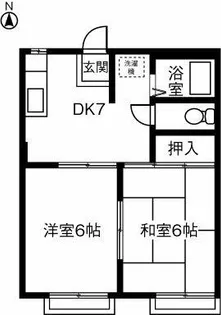 三鈴ハイツ【101号室】の間取り