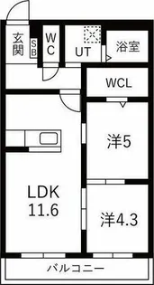 アーバンコート尾西【1階】の間取り