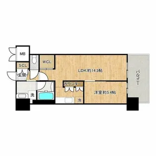 グランカーサ難波元町【11階】の間取り