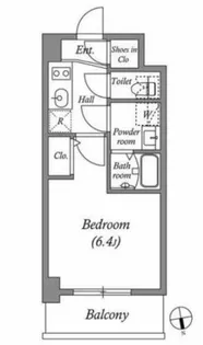アドバンス西梅田ビオス【3階】の間取り