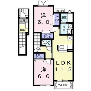 エクセレント Y・S【2階】の間取り
