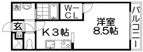 アンプルールフラーリッシュ【2階】の間取り