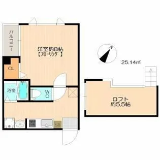 イル・グラッツィア渡辺通I【401号室】の間取り