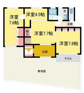 QUATUOR千種【1階】の間取り