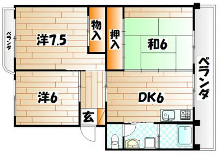 第三泉ヶ丘ビル【403号室】の間取り