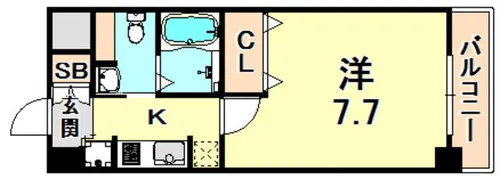 アーバンフラッツ王子公園【5階】の間取り