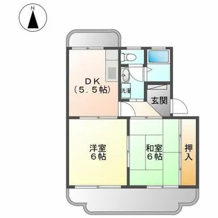 アベニューサンフラワー【2C号室】の間取り