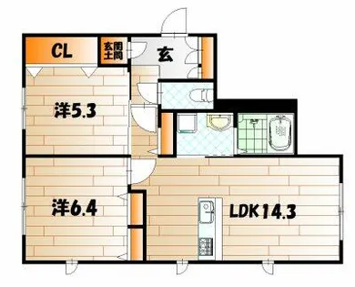 NADYA上富野【1階】の間取り