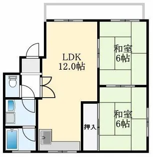 大阪府堺市中区深井清水町【マンション】の間取り