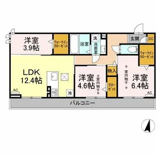 愛知県小牧市小牧1丁目【アパート】の間取り