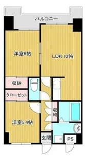 ヴァルト片野駅前【10階】の間取り