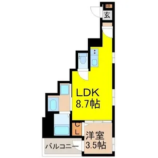 クラール川名【3階】の間取り