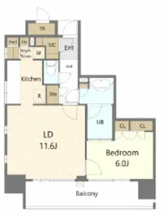 パークレジデンシャル博多【15階】の間取り