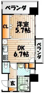 フェルト1113【10階】の間取り