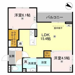 Luce【301号室】の間取り