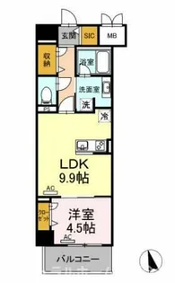 ベルオレイル【6階】の間取り