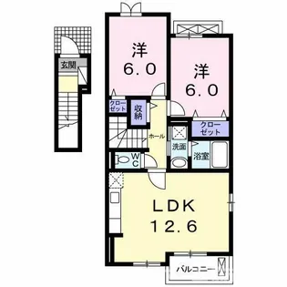 モダン・パークK&L Ⅱ【2階】の間取り