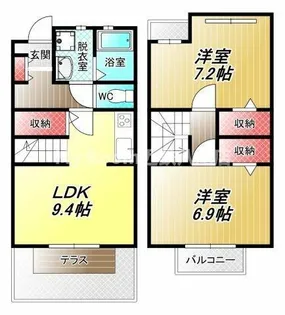 エスポアール・ナカタニ【1階】の間取り
