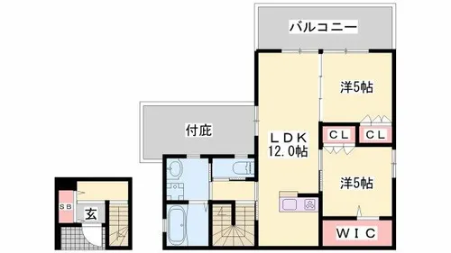 ウエスト シェラ【2階】の間取り