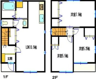 兵庫県姫路市伊伝居【一戸建】の間取り