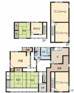 上大野借家【1号室】の間取り