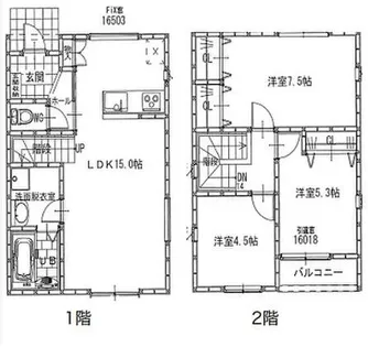 兵庫県姫路市大津区天満【一戸建】の間取り