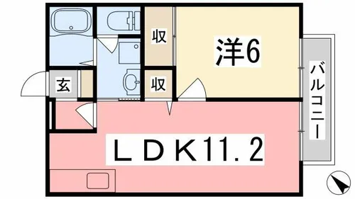 MYシャルム【202号室】の間取り