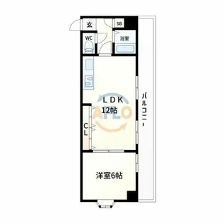 ラパンジール島之内【501号室】の間取り