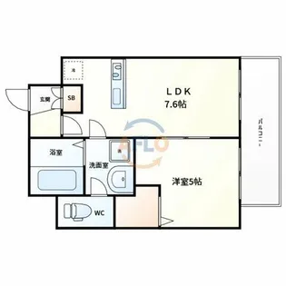 TLRレジデンス難波東【8階】の間取り