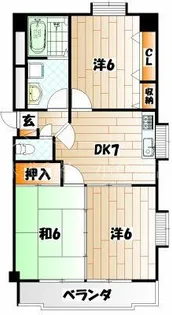 クレベール社ノ木【404号室】の間取り