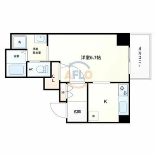 プラチナム松屋町【3階】の間取り