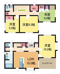 兵庫県西宮市寿町【一戸建】の間取り