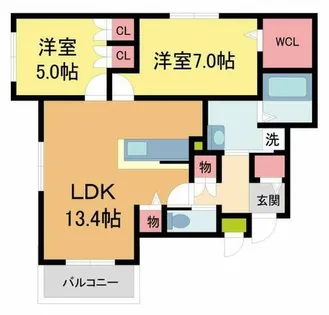 メゾン甲子園口【202号室】の間取り