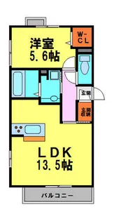 パール川西【3階】の間取り