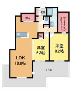 シャーメゾンガーデンズ芦屋平田町【302号室】の間取り