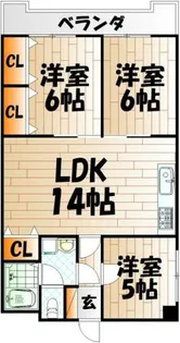 第10岡部ビル【3階】の間取り