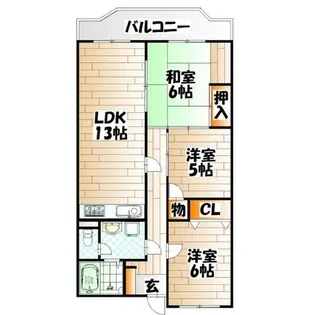 グランピア八幡東【403号室】の間取り