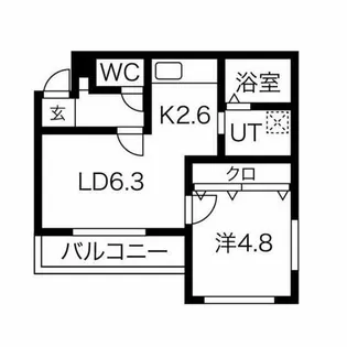 ル・ファール琴似【4階】の間取り