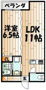 三萩野ビル【303号室】の間取り
