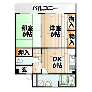 山喜ビル【603号室】の間取り