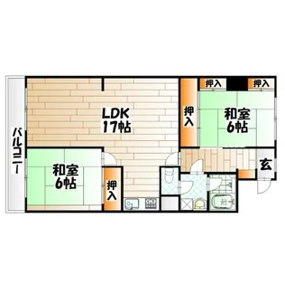チュリス小倉 905号室【9階】の間取り