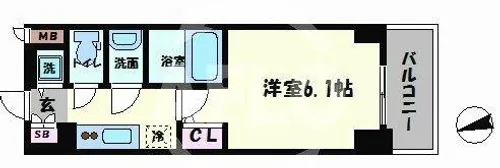 S-RESIDENCE南堀江【12階】の間取り