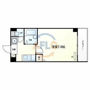 ロイヤルカーサ阿倍野【3階】の間取り