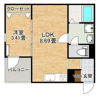 F+style西取石4号館【101号室】の間取り