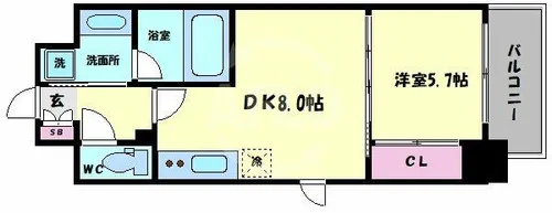 オルフェア鶴ケ丘駅前【2階】の間取り